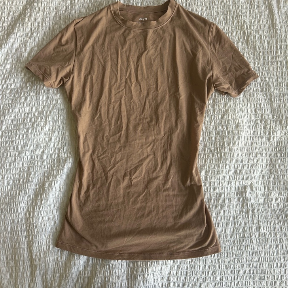 NWT SKIMS Tan Cotton Jersey T Shirt